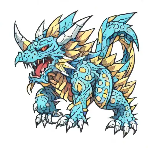 zinogre monster hunter tattoo design idea