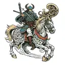 Samurai x viking tattoo design idea