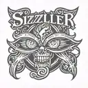 sizzler logo tattoo design idea