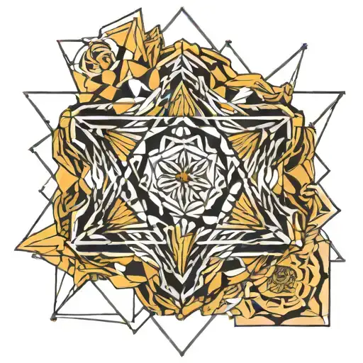 metatrons cube tattoo design idea