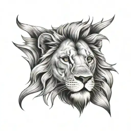 lion tattoo design idea