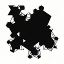 metatrons cube with  platonic solids tattoo design idea