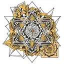 metatrons cube tattoo design idea