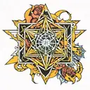 metatrons cube tattoo design idea