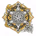 metatrons cube tattoo design idea