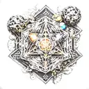 metatrons cube tattoo design idea