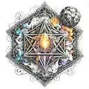 metatrons cube tattoo design idea