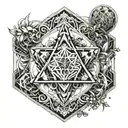 metatrons cube tattoo design idea