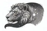 world leo constellation tattoo design idea