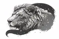 world leo constellation tattoo design idea