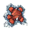 metatrons cube with platonic solids tattoo design idea