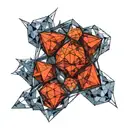 metatrons cube with platonic solids tattoo design idea