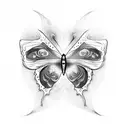 Butterfly with one broken wing tattoo design idea