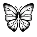 Butterfly with broken wing tattoo design idea