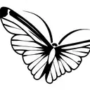 Butterfly with broken wing tattoo design idea