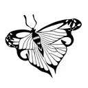 Butterfly with broken wing tattoo design idea