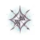 ocean waves with the Three Sisters mountains and a stylized compass tattoo design idea