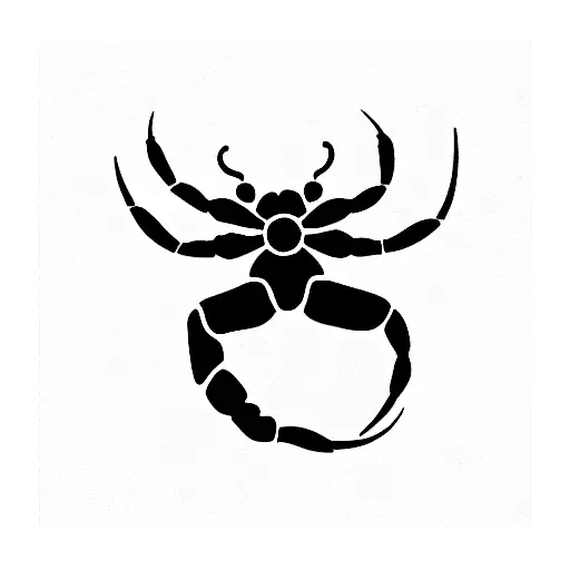 hybrid cancer scorpio tattoo design idea