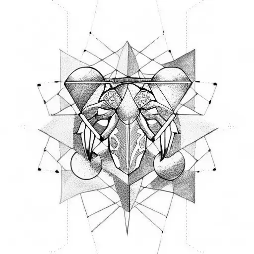 cancer scorpio astrology tattoo design idea