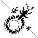 hybrid cancer scorpio tattoo design idea