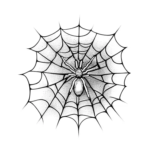 spider web with musical elements  tattoo design idea