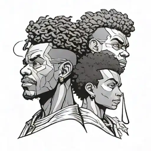 boondocks Riley and huey freeman barbers   tattoo design idea