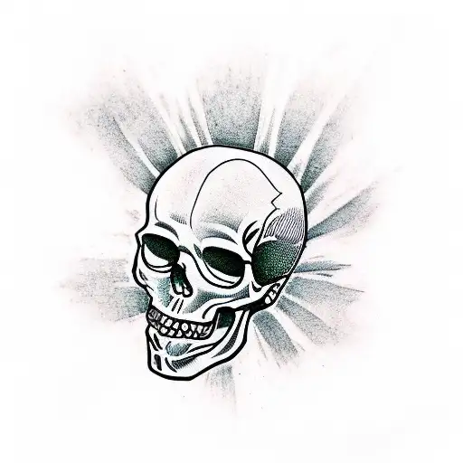 Crying Skull tattoo design idea