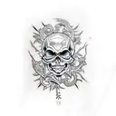 Crying Skull tattoo design idea