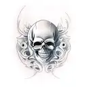 Crying Skull tattoo design idea