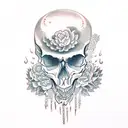 Crying Skull tattoo design idea