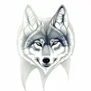 Please create me a drawing for a tattoo of two wolves symbolic of my two deceased brothers. The wolves should radiate pu tattoo design idea