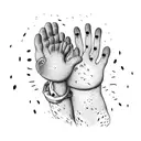cat paw print with text "my favourite hello, my hardest goodbye" tattoo design idea