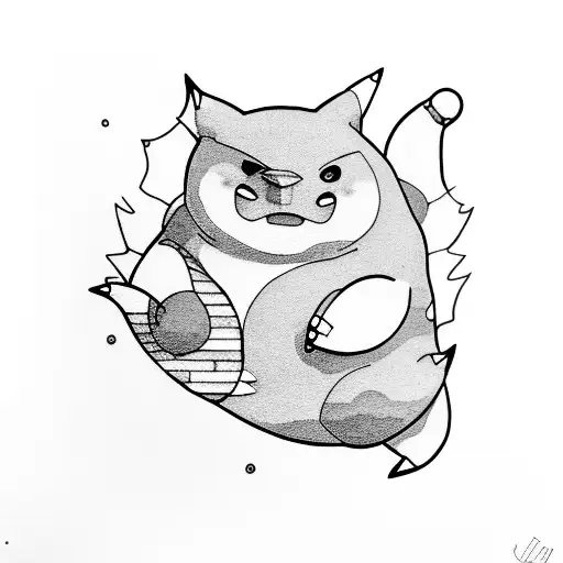 snorlax tattoo design idea
