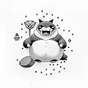 snorlax pokemon tattoo design idea