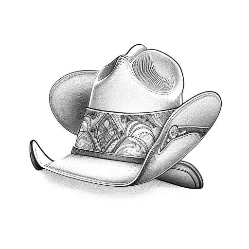 pigeon wearing a cowboy hat tattoo design idea