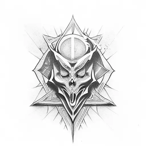 Veles stamp in sun  tattoo design idea