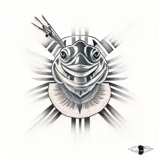 striped bass tattoo design idea