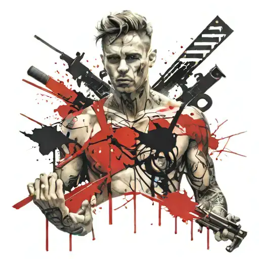 Pectoral tattoo design idea