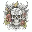 death cousin  tattoo design idea