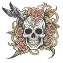 death cousin tattoo design idea