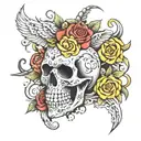 death cousin tattoo design idea