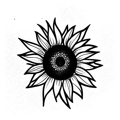 Sunflower tattoo design idea