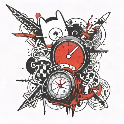 adventure time piece tattoo design idea