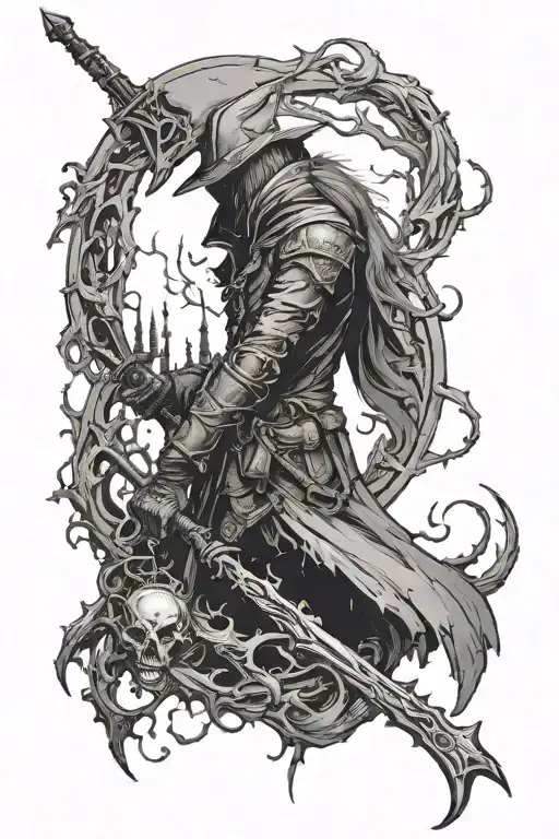 bloodborne inspired tattoo tattoo design idea