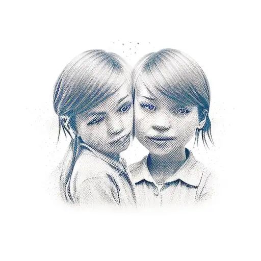 mom and daughter who share the same birthday on February 3rd tattoo design idea