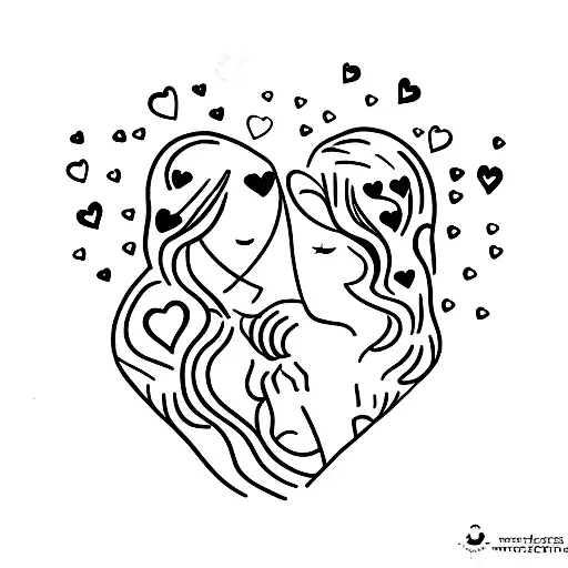 love of a mother to her daughter, who share the same birthday on February 3rd, tattoo simple and small lines,  tattoo design idea