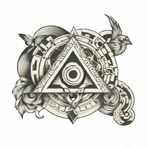 a geometric figure/number associated with the fact that there is only one life and it is boring to live to the fullest tattoo design idea