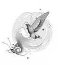 the lyrics And this Bird you cannot change surrounded by clouds and a bird tattoo design idea