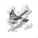 And this Bird you cannot change surrounded by clouds and a bird tattoo design idea