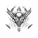 dodge challenger tattoo design idea